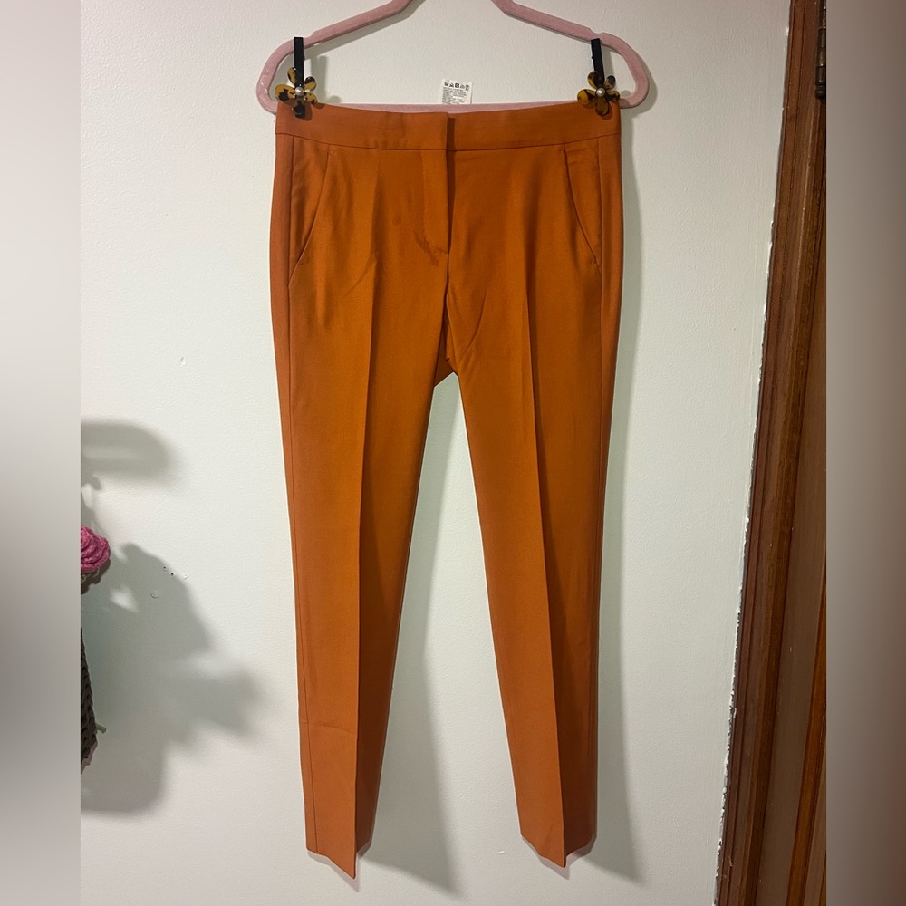 MaxMara Rust Orange Cropped Slim Pants